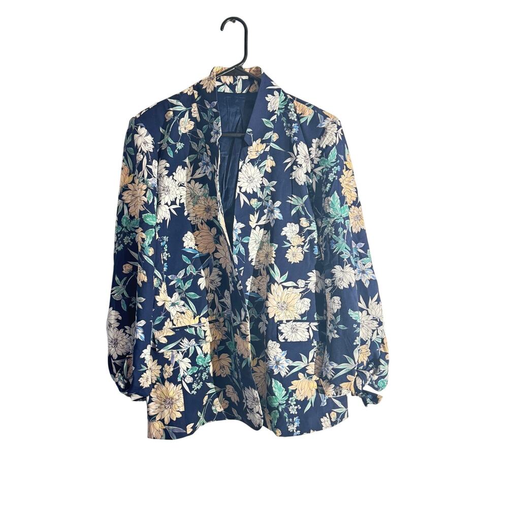 Charlotte London Navy Floral Blazer Jacket M/L